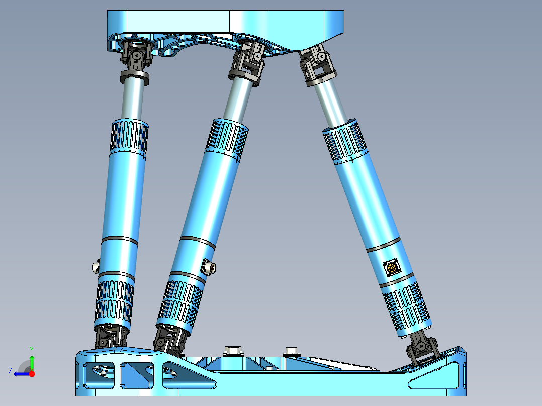 并联机器人hexapod-61 STP右视图