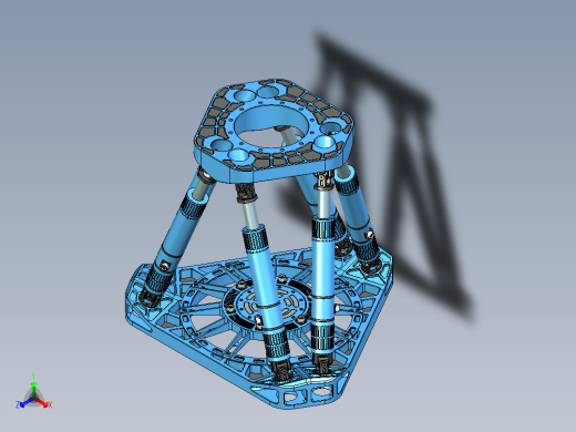 并联机器人hexapod-61 STP正等轴测缩略图
