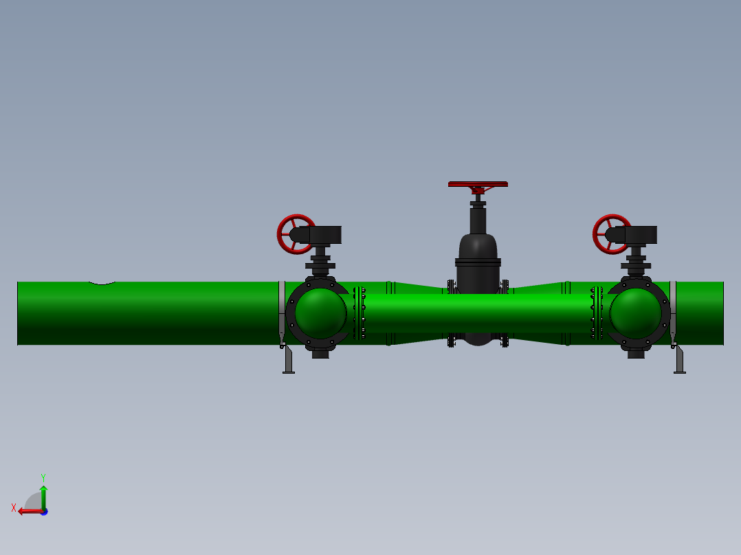 管式反应器后视图