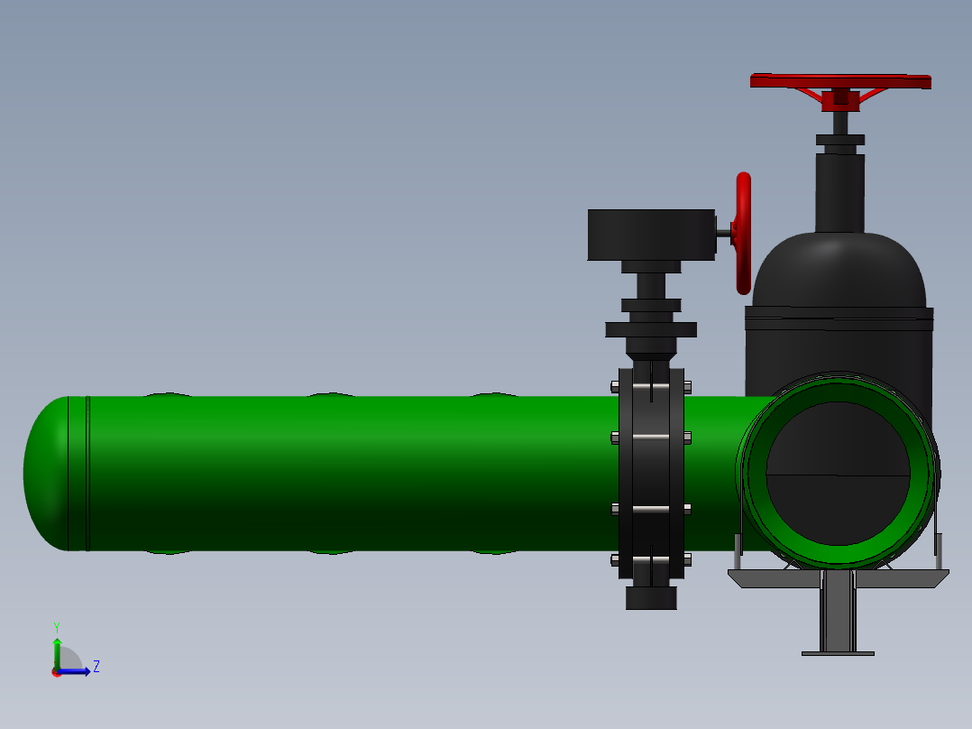 管式反应器左视图