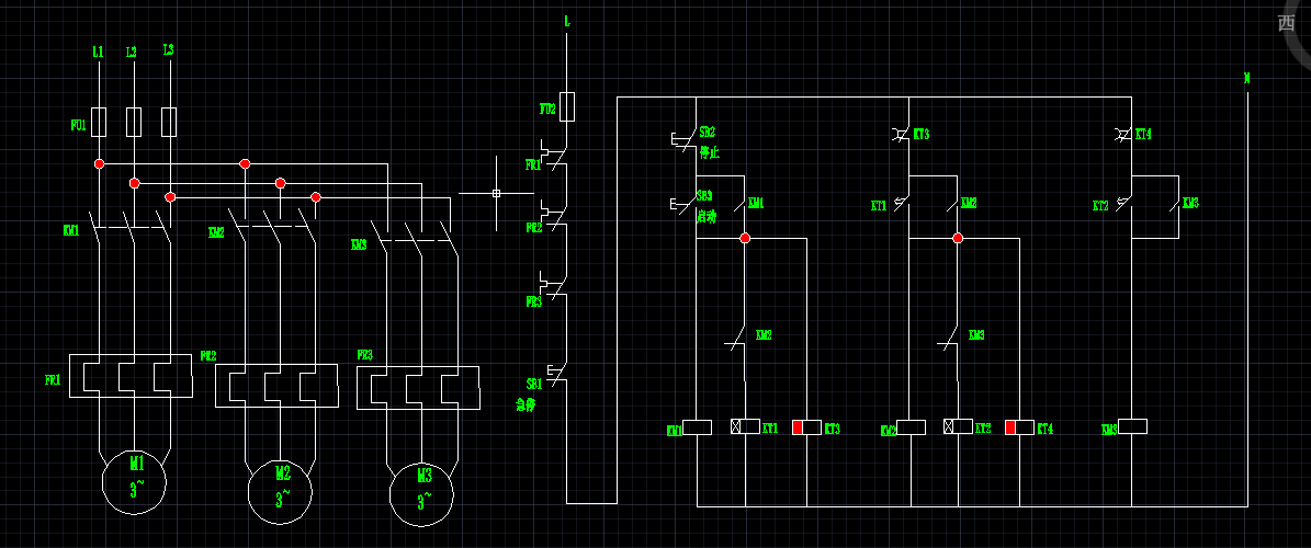 Q050-三相异步电动机的正反转及顺序控制电路的设计【西门子PLC编程及仿真】