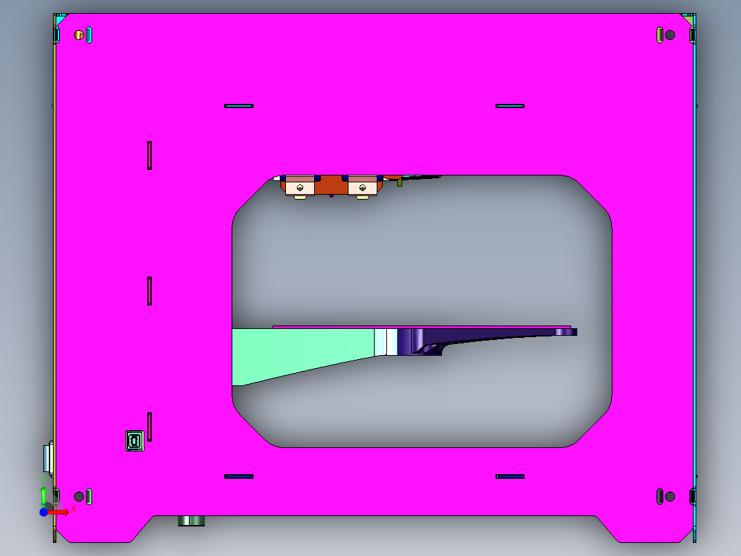 封闭工业级FDM打印机桌面级前视图