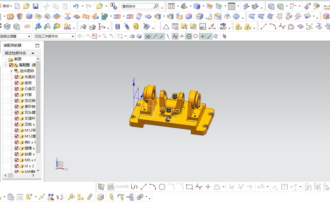 凸缘叉镗床夹具