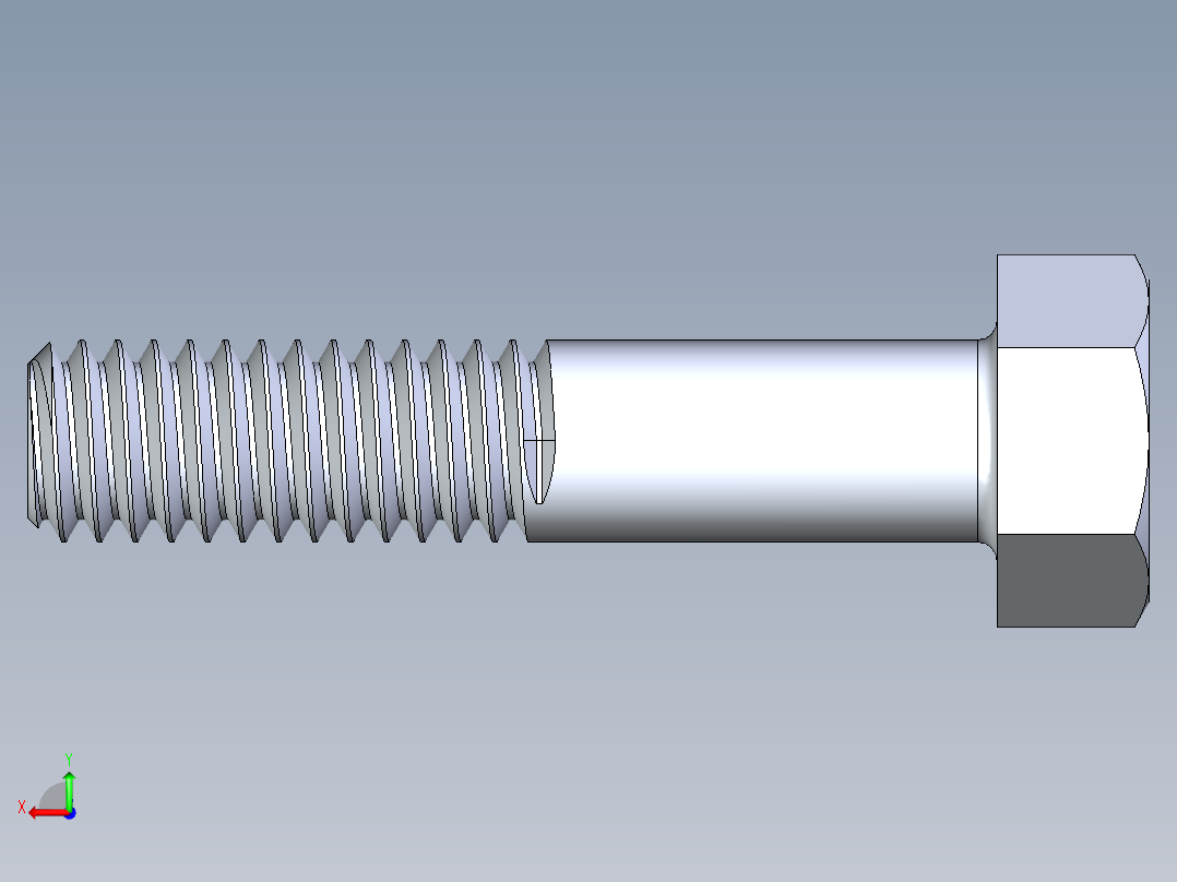UNC 六角螺栓-Hex Bolt 0.3125-18 x 1.50后视图