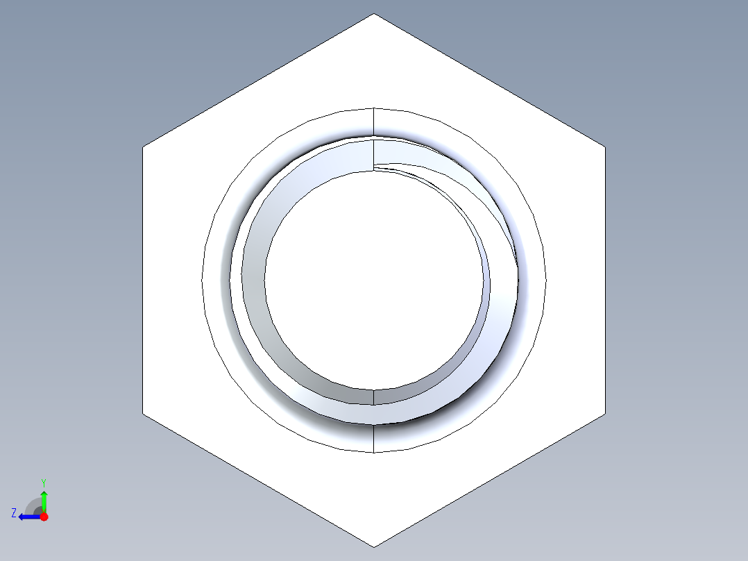 UNC 六角螺栓-Hex Bolt 0.3125-18 x 1.50右视图