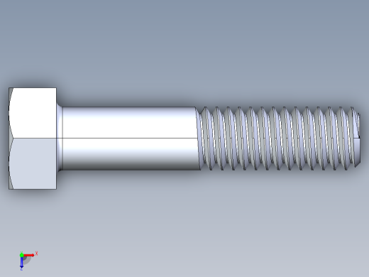 UNC 六角螺栓-Hex Bolt 0.3125-18 x 1.50俯视缩略图