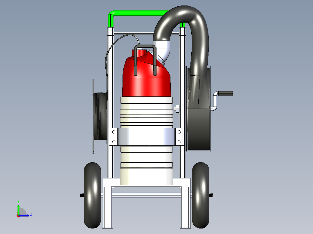 定制泵车模型左视图