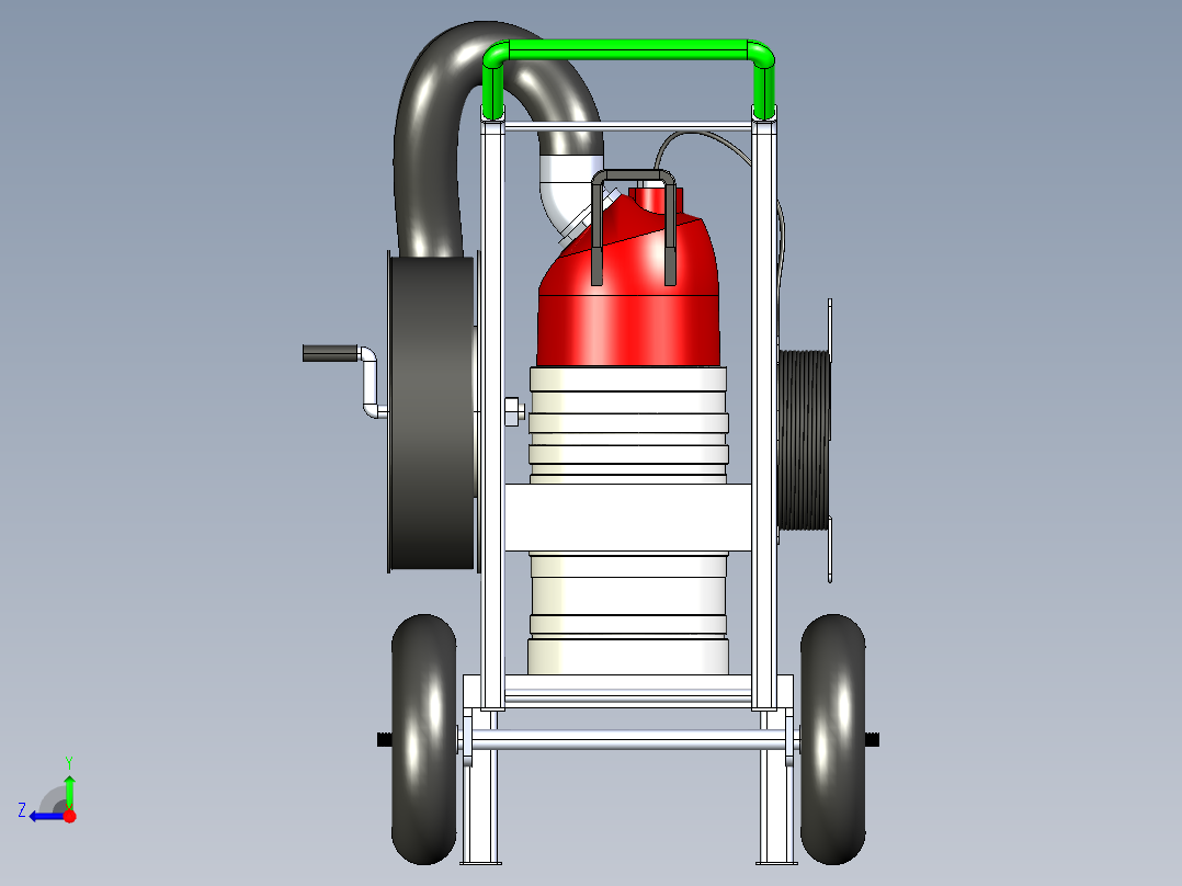 定制泵车模型右视图