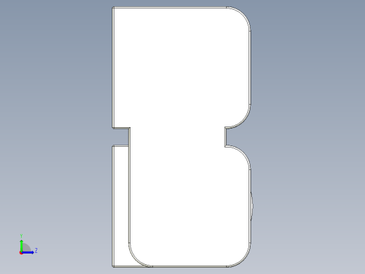 鋅合金鉸鏈(B)5570-3D多系列多零件图纸模型左视缩略图