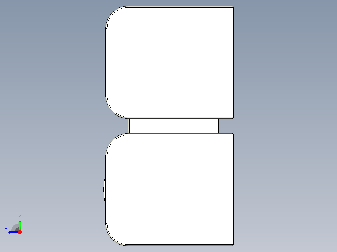 鋅合金鉸鏈(B)5570-3D多系列多零件图纸模型右视图