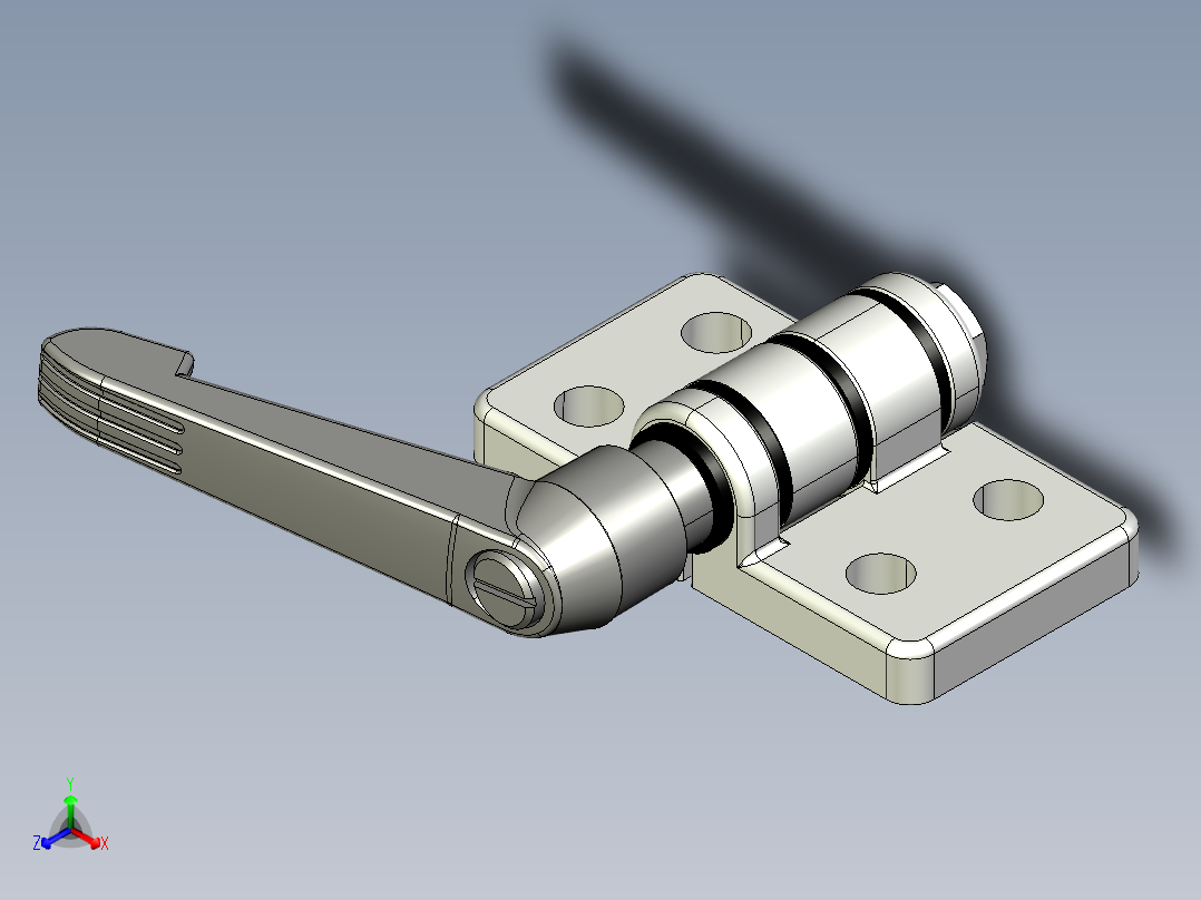 型材-KJN 40X45 DIE-CAST COMBI HINGE WITH LOCKING LEVER 095ZF4045F00S主视图