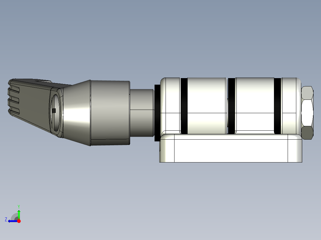 型材-KJN 40X45 DIE-CAST COMBI HINGE WITH LOCKING LEVER 095ZF4045F00S右视图