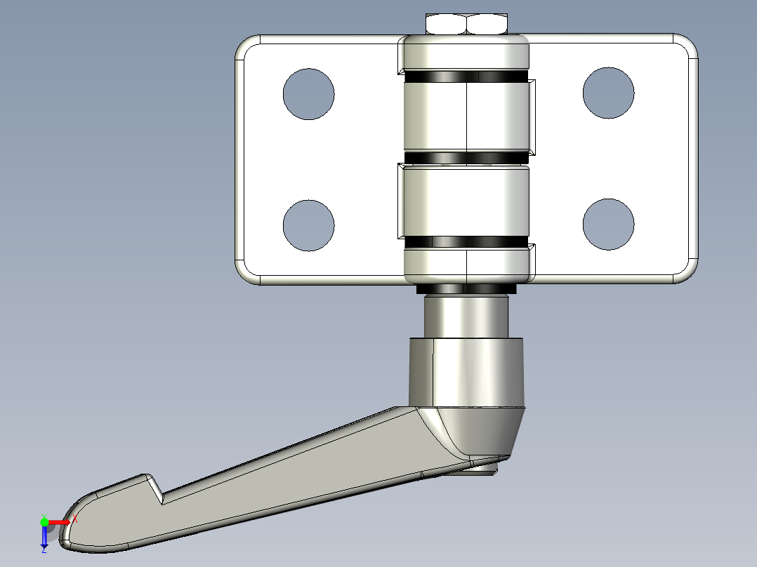 型材-KJN 40X45 DIE-CAST COMBI HINGE WITH LOCKING LEVER 095ZF4045F00S俯视图