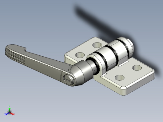 型材-KJN 40X45 DIE-CAST COMBI HINGE WITH LOCKING LEVER 095ZF4045F00S正等轴测缩略图
