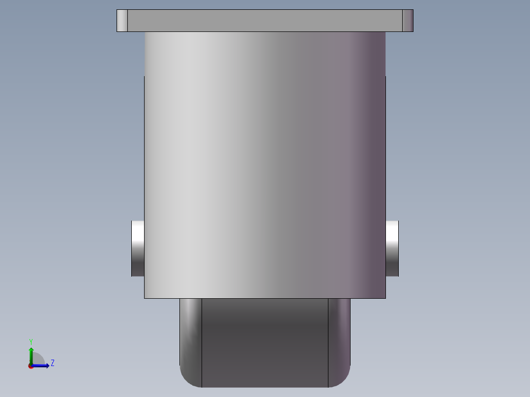地脚轮60-82-M8（重载）左视图