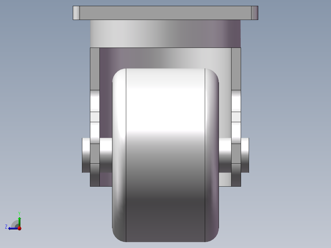 地脚轮60-82-M8（重载）右视图