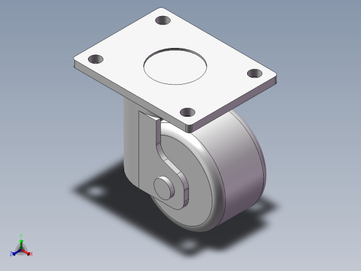 地脚轮60-82-M8（重载）正等轴测缩略图