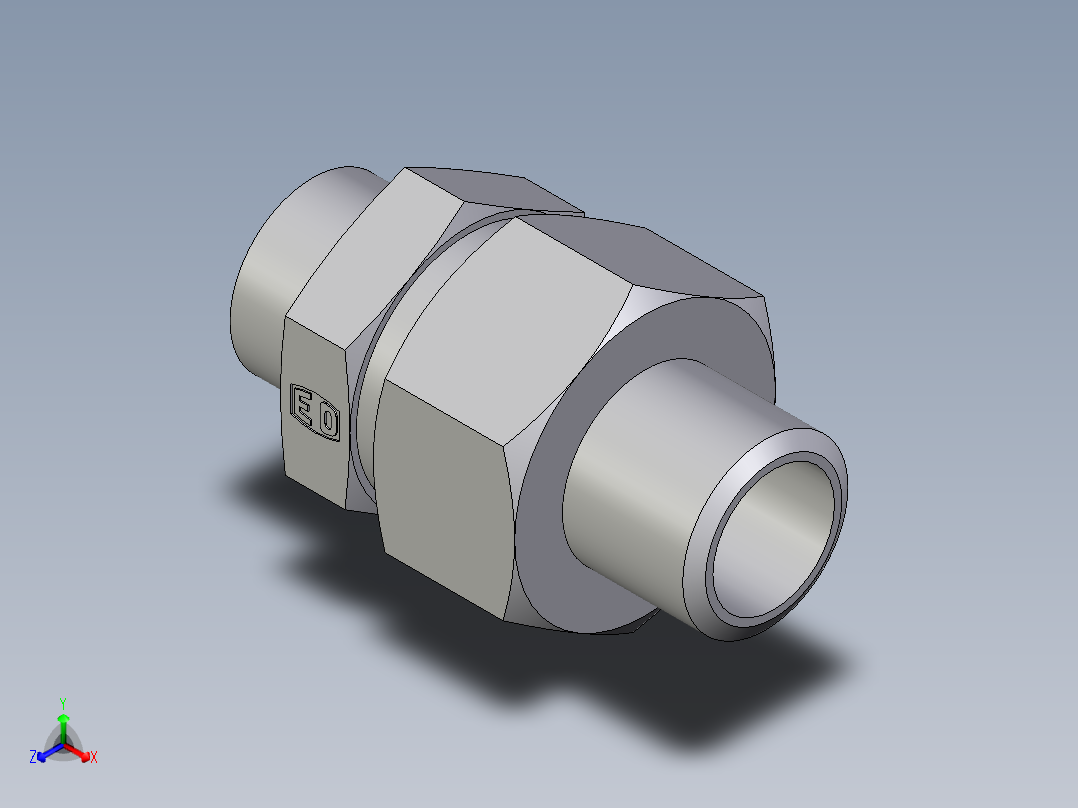 卡套式工业通用硬管接头EO_Weld_fitting_for_tubes_ASK638X5S主视图