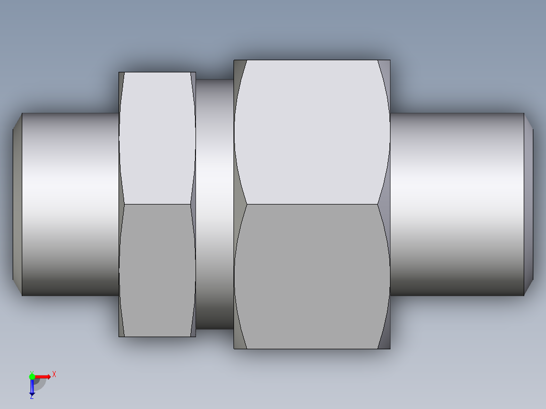 卡套式工业通用硬管接头EO_Weld_fitting_for_tubes_ASK638X5S俯视图