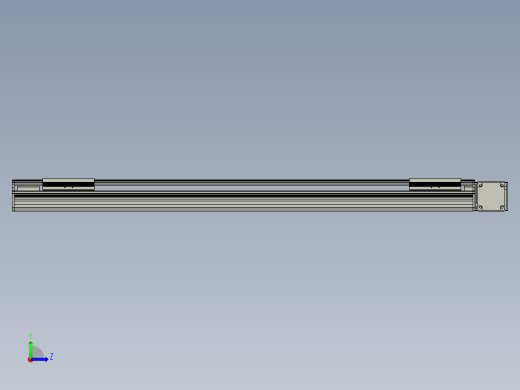 直线模组LHB17-L40-S1050-R(B)设计图纸左视缩略图
