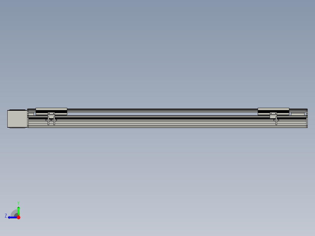 直线模组LHB17-L40-S1050-R(B)设计图纸右视图