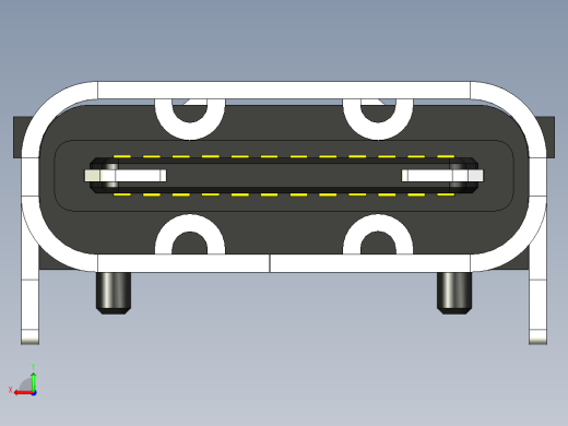 12针USB tpye C口详细模型后视缩略图