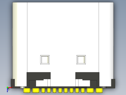 12针USB tpye C口详细模型俯视缩略图