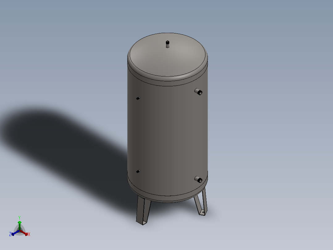 立式油槽车正等轴测图