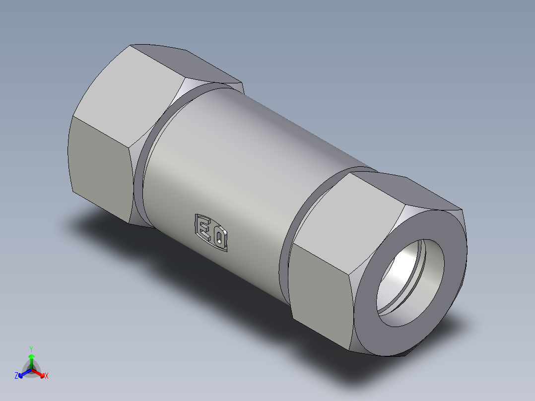 卡套式工业通用硬管接头EO_Weld_bulkhead_fitting_ESV30S主视图