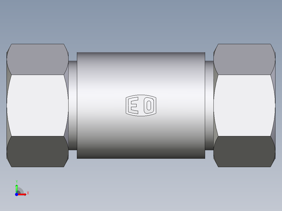 卡套式工业通用硬管接头EO_Weld_bulkhead_fitting_ESV30S前视图