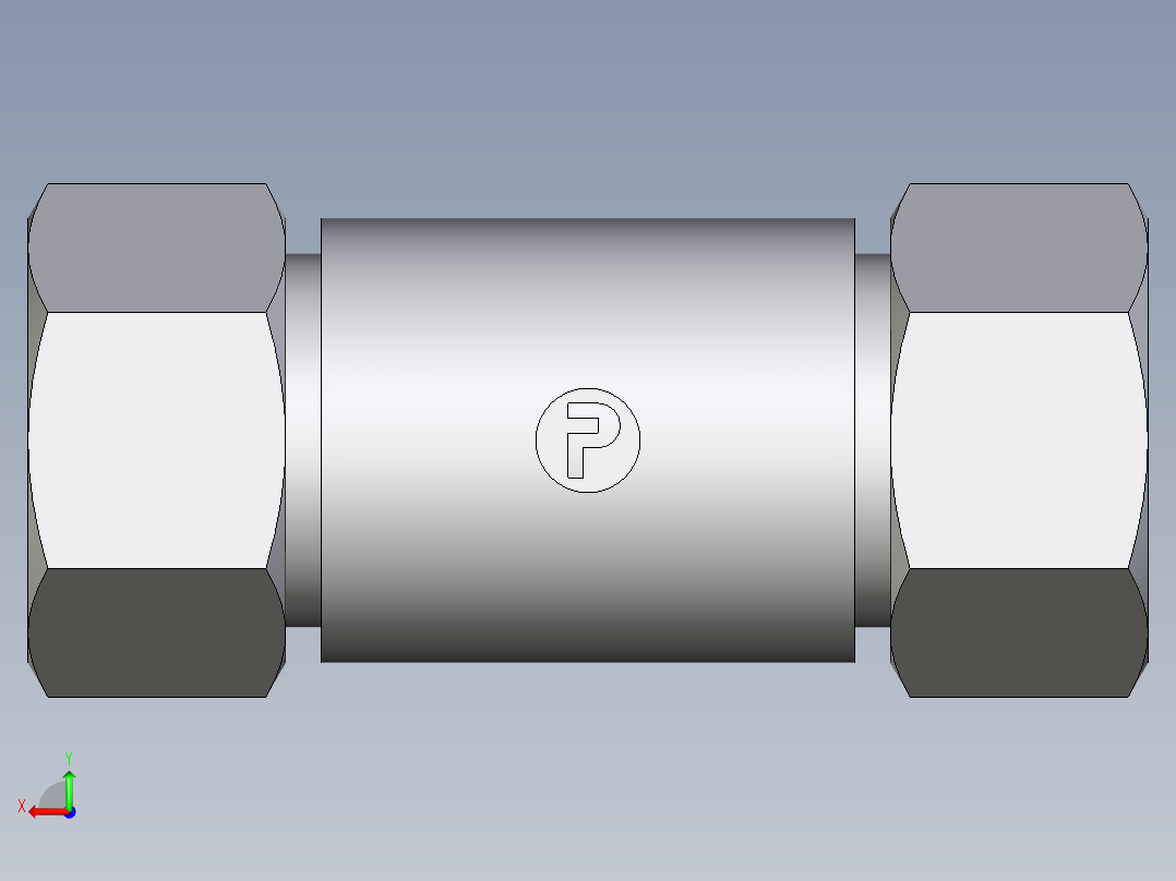 卡套式工业通用硬管接头EO_Weld_bulkhead_fitting_ESV30S后视图