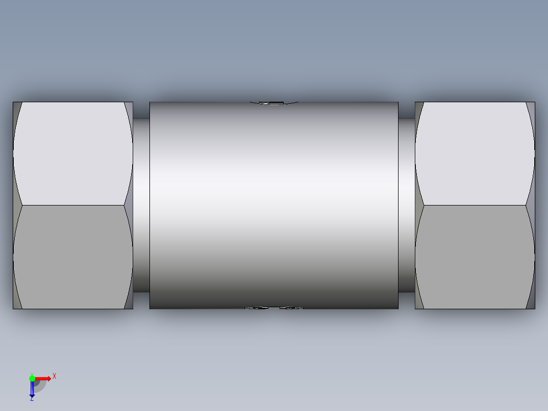卡套式工业通用硬管接头EO_Weld_bulkhead_fitting_ESV30S俯视图