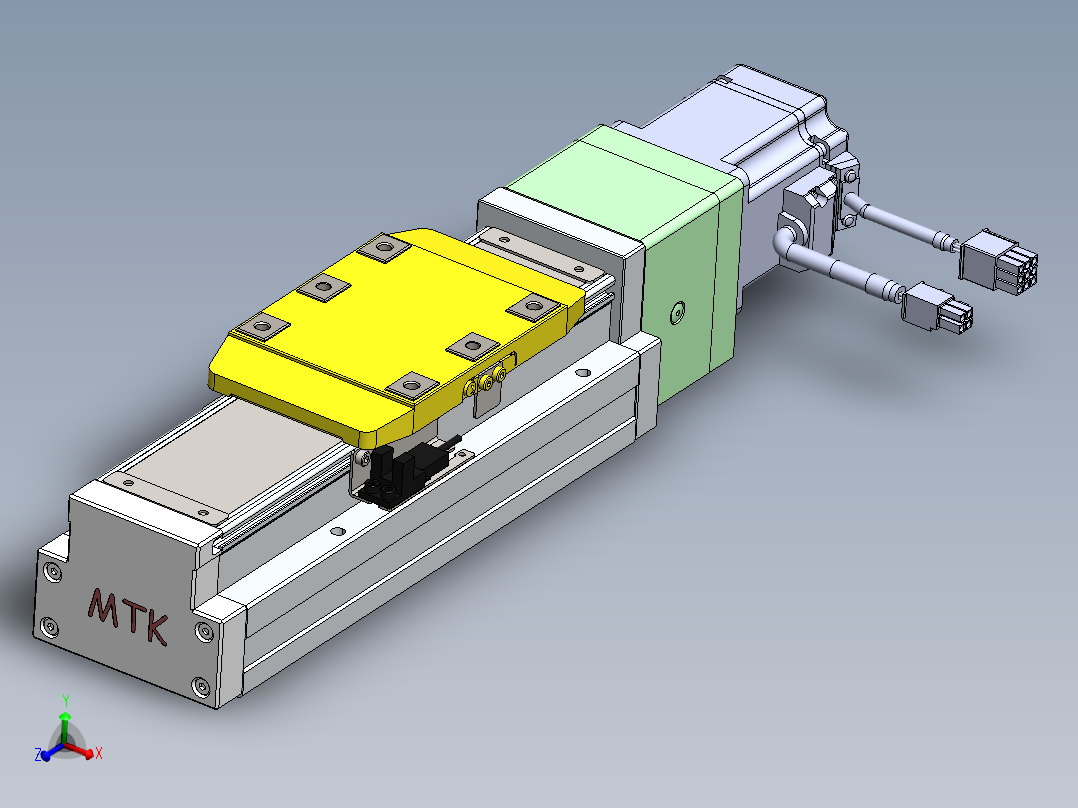 GTH内嵌丝杆全封闭GTH8-BC-200W主视图
