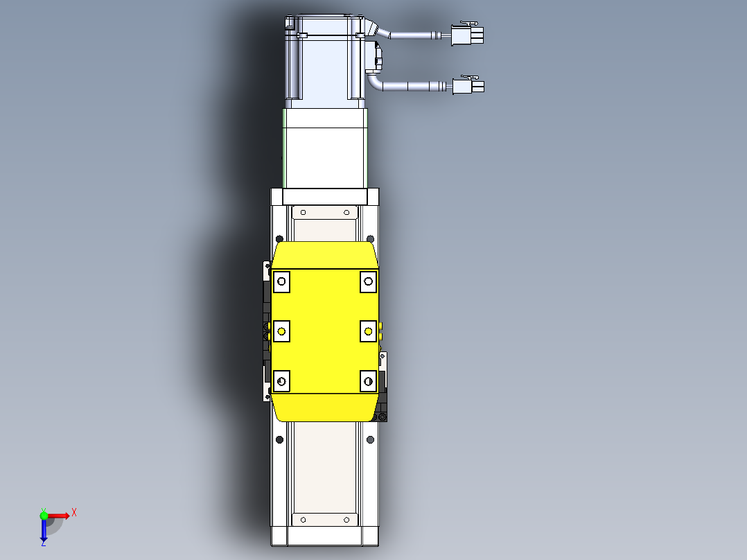 GTH内嵌丝杆全封闭GTH8-BC-200W俯视图