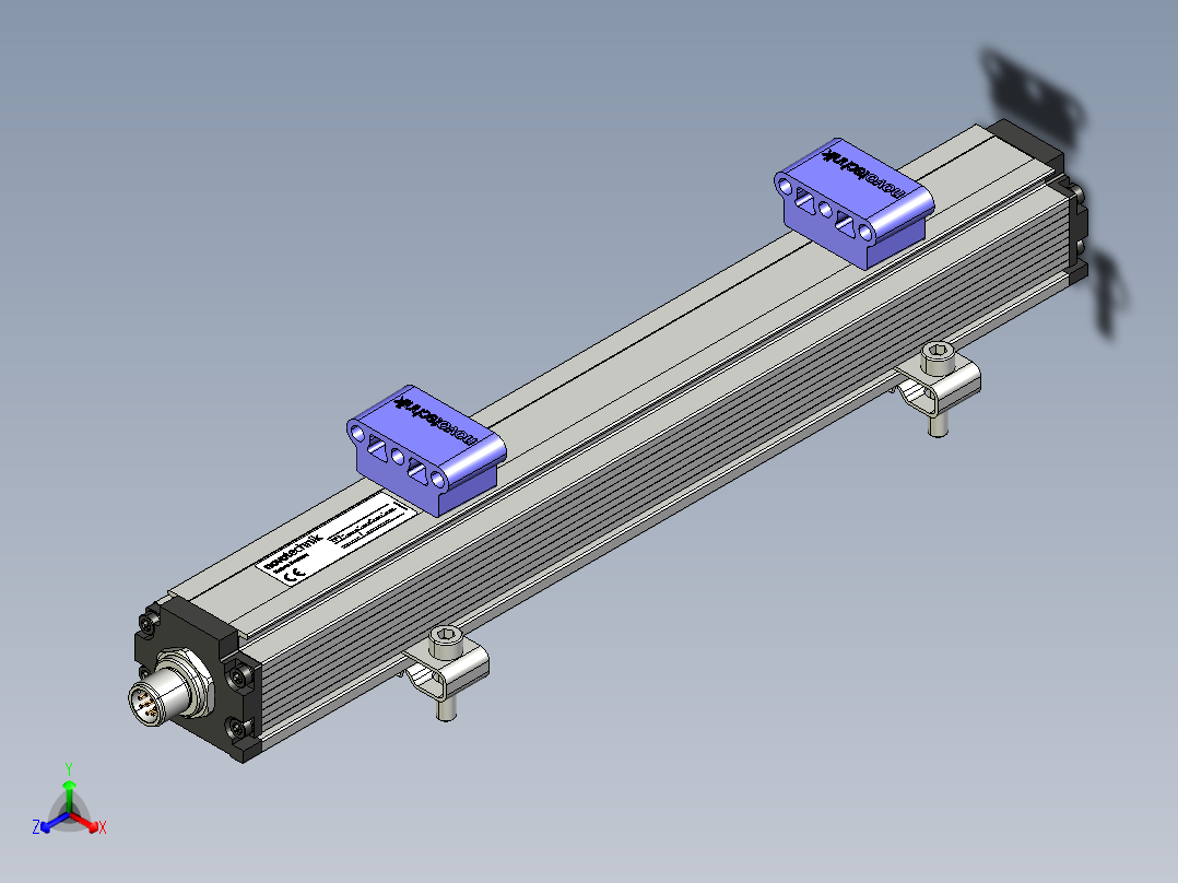 NOVOTECHNIK直线位移传感器TP1正等轴测图