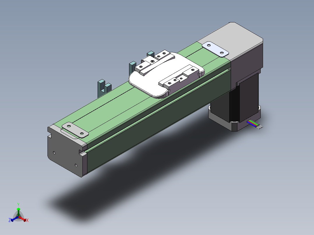 MTB同步带半封闭MTB5-32-BM-42 正等轴测图