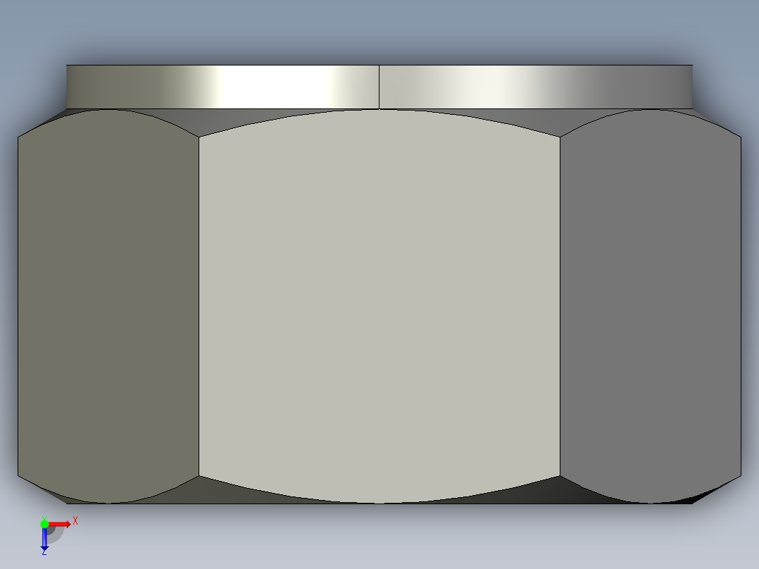 卡套式工业通用硬管接头16_bu-s俯视图