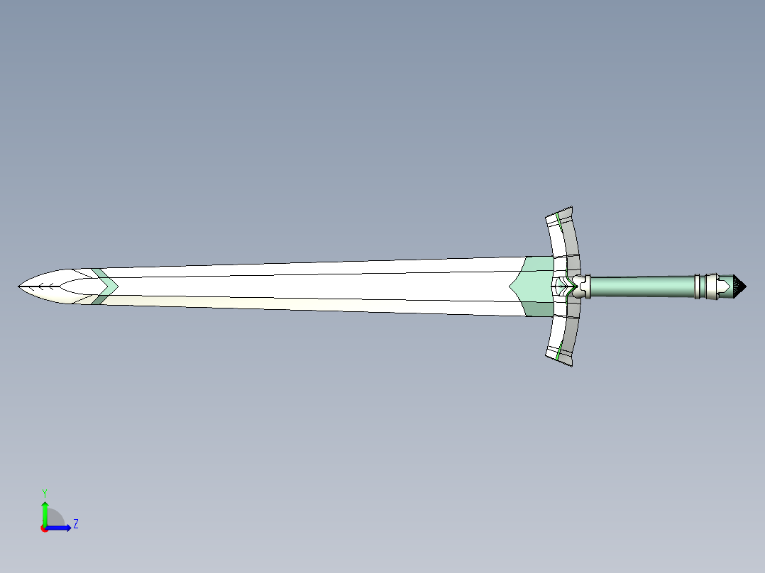 剑、宝剑(63)左视图