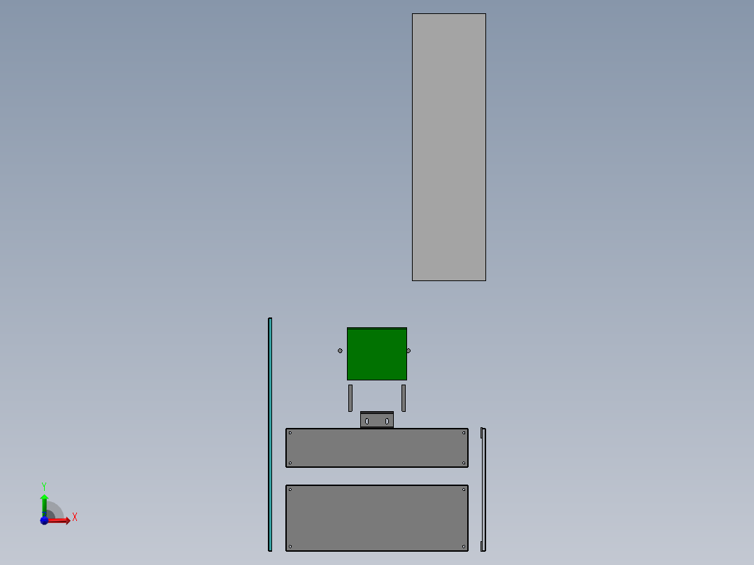 AGM电池双工位半自动入槽机（sw16+工程图）前视图