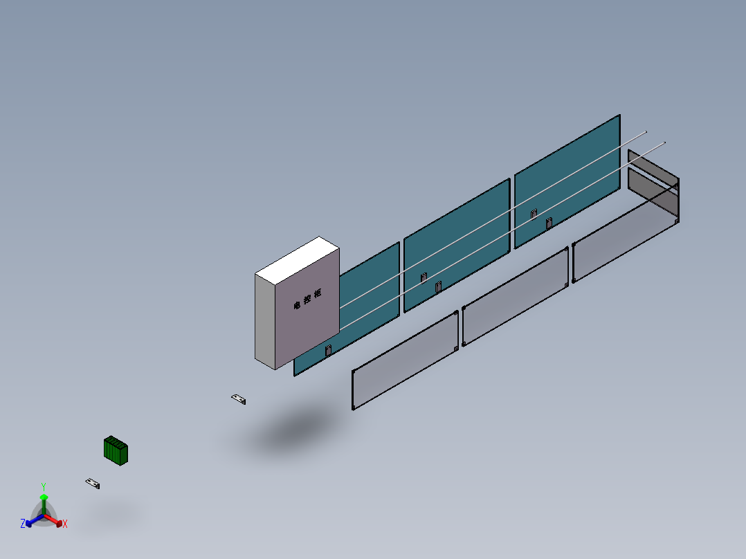 AGM电池双工位半自动入槽机（sw16+工程图）正等轴测图