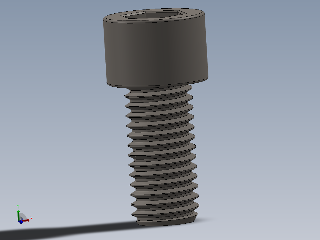 Screw_DIN_912_M12x25F_A2.SLDPRT公制内六角螺钉主视图