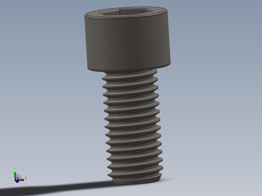 Screw_DIN_912_M12x25F_A2.SLDPRT公制内六角螺钉主视缩略图