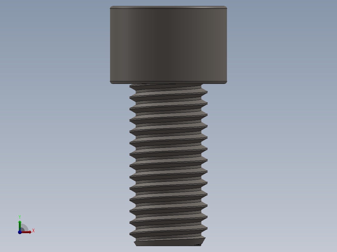 Screw_DIN_912_M12x25F_A2.SLDPRT公制内六角螺钉前视图