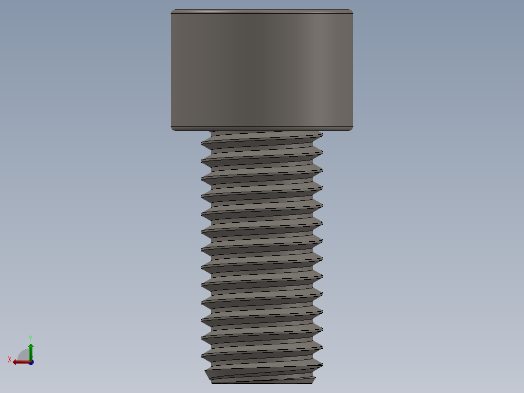 Screw_DIN_912_M12x25F_A2.SLDPRT公制内六角螺钉后视图