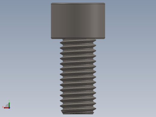 Screw_DIN_912_M12x25F_A2.SLDPRT公制内六角螺钉后视缩略图