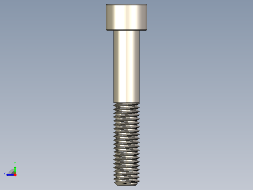 Screw_DIN_912_M10x60_A2.STEP公制内六角螺钉右视缩略图