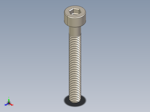 Screw_DIN_912_M2.5x20_A2.STEP公制内六角螺钉