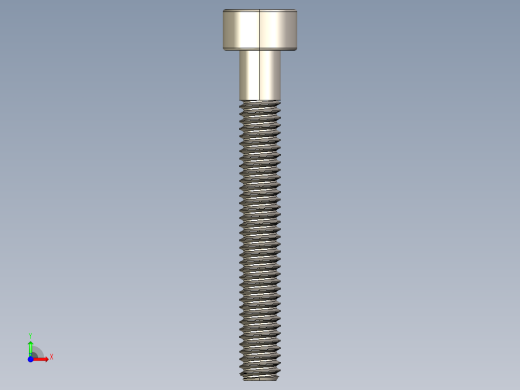 Screw_DIN_912_M2.5x20_A2.STEP公制内六角螺钉前视缩略图