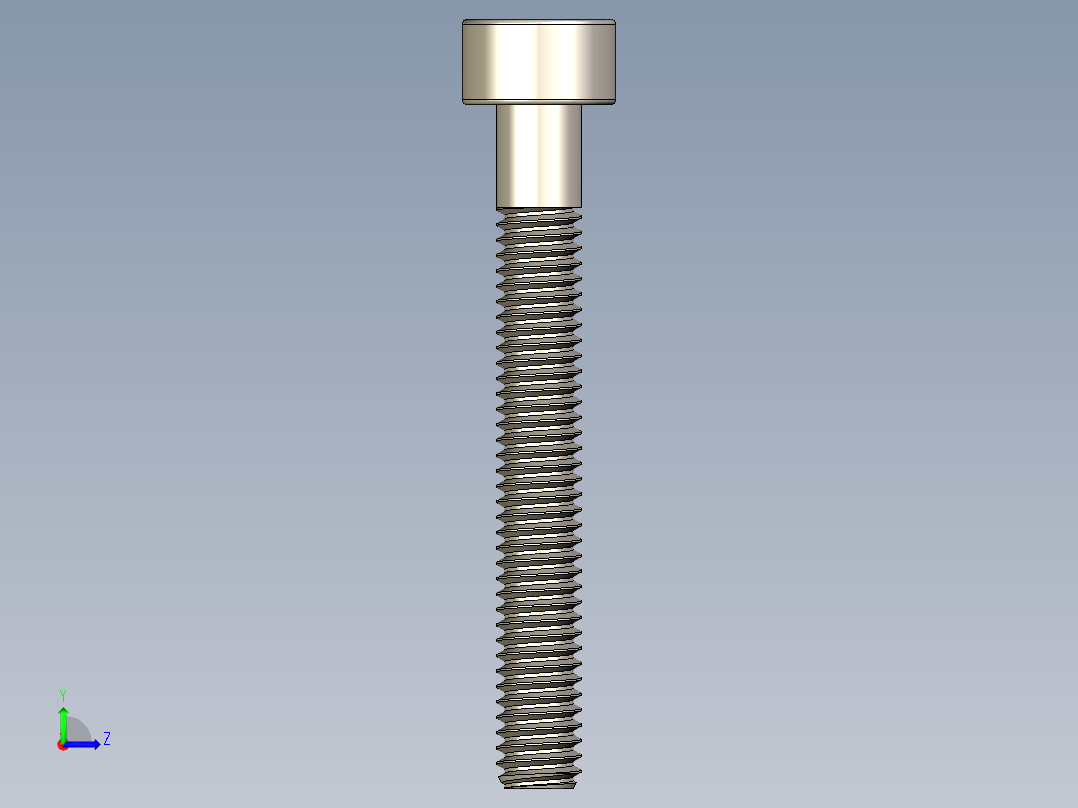 Screw_DIN_912_M2.5x20_A2.STEP公制内六角螺钉左视图