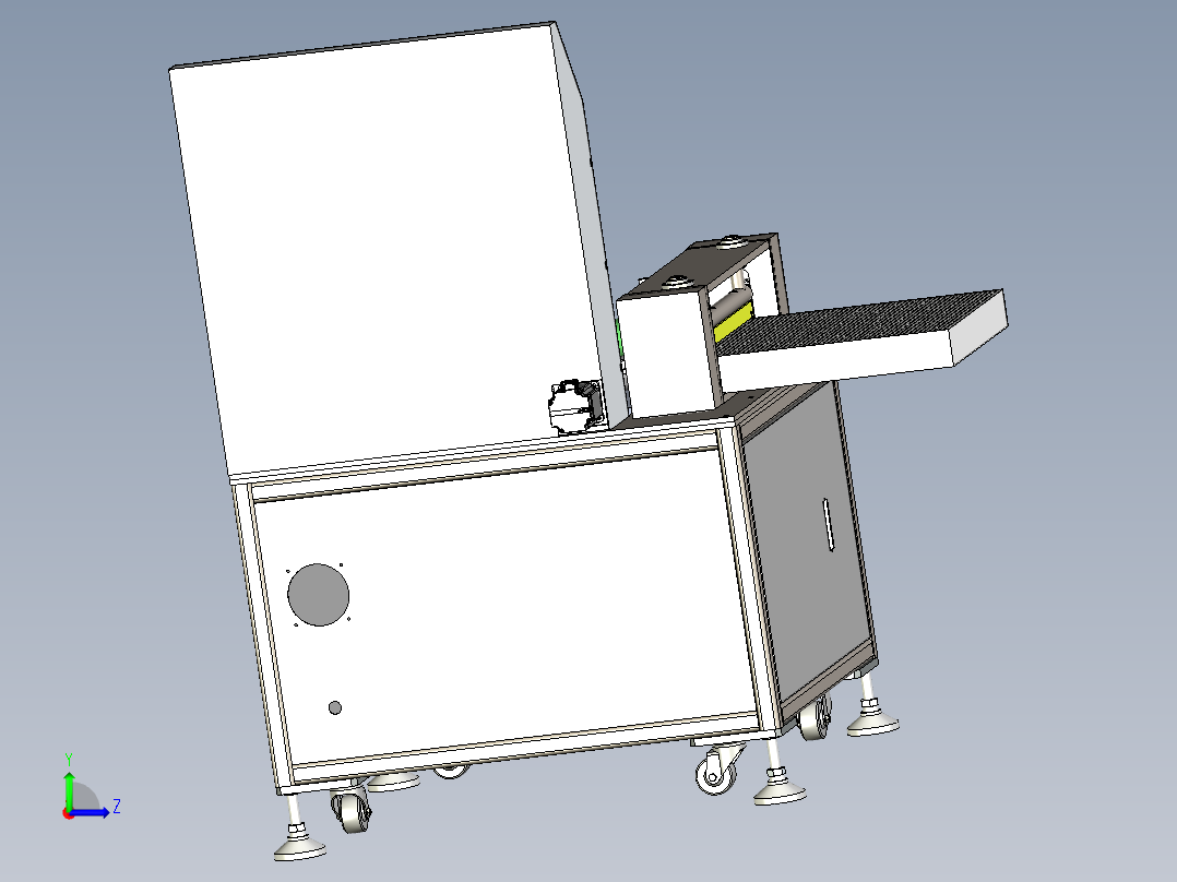 数控撕膜机左视图